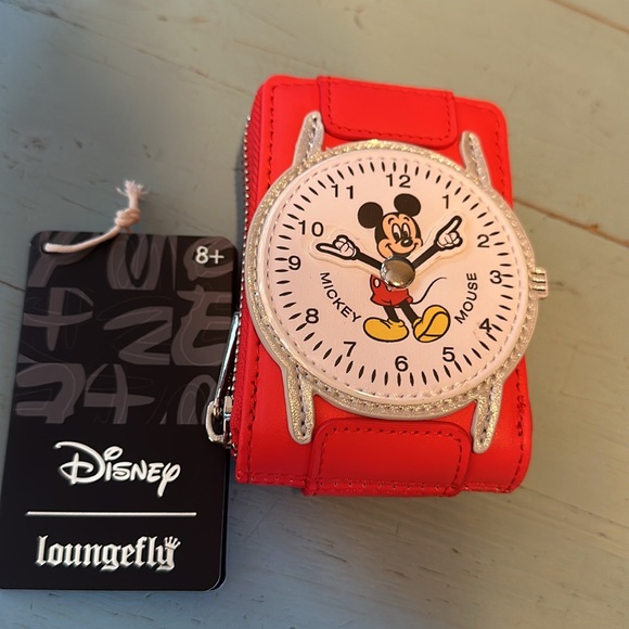 NWT Disney Loungefly Mickey clock/watch bag and wallet - Picture 10 of 12
